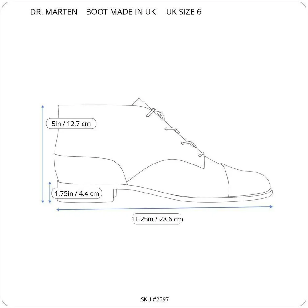 Dr‎ Doc Martens 8550 Boots 5 Eye 1 Hook VINTAGE VTG. MADE IN ENGLAND UK SZ. 6
